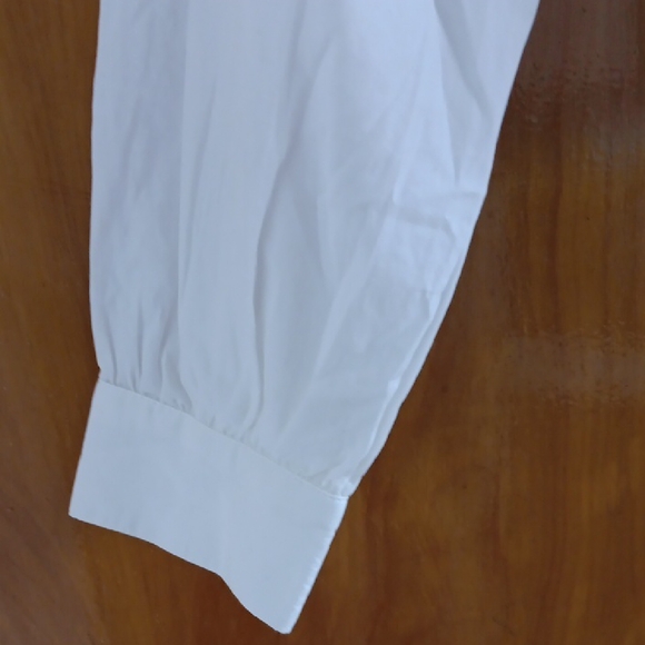 GAP White Cuffed Sleeve Buttoned Top M NWT - Picture 4 of 6